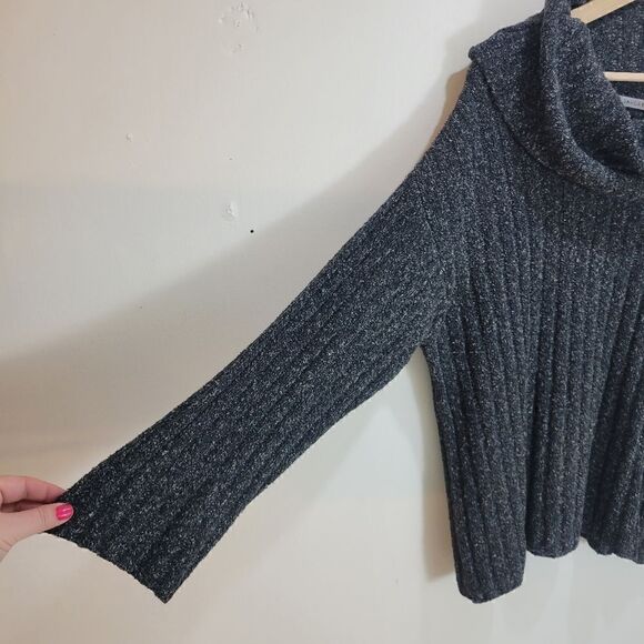 Jaeger Gray Heather Cowl Neck Sweater - Picture 3 of 7